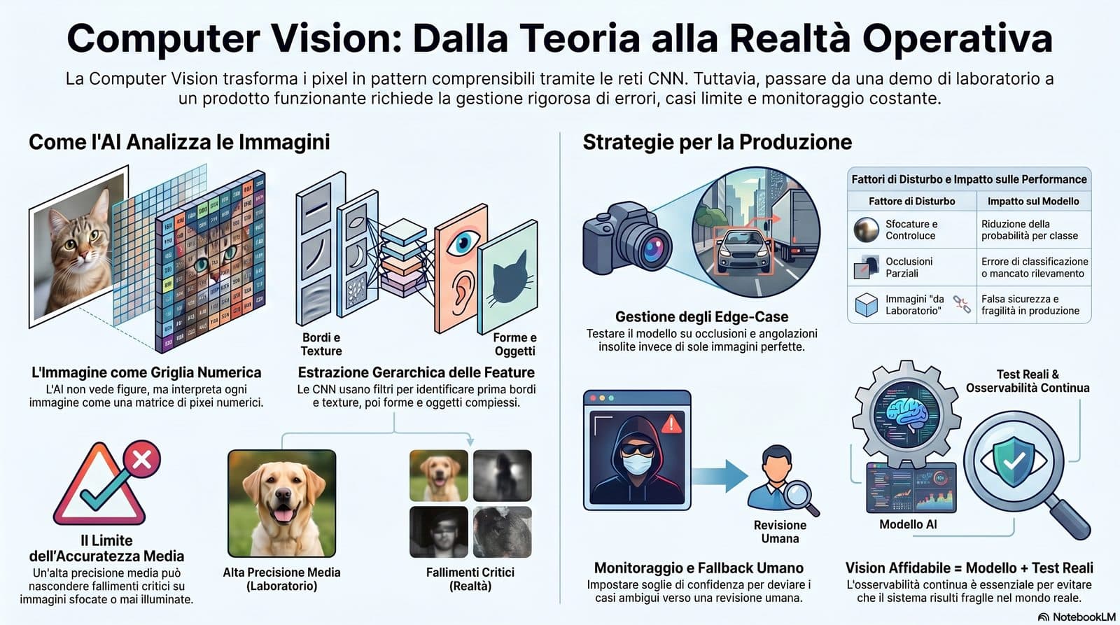 Anteprima infografica Computer Vision: La Vista dell'AI